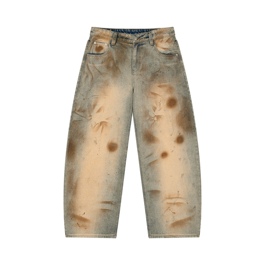 Caduta Libera Barrel Leg Jean — Washed