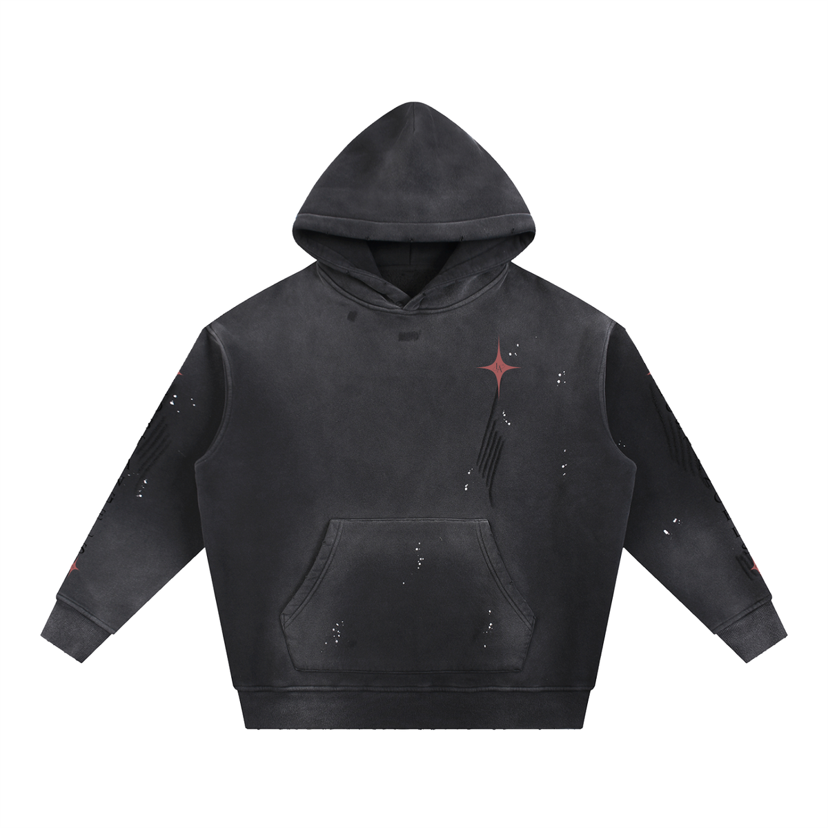 Caduta Libera Vintage Washed Frayed Hoodie