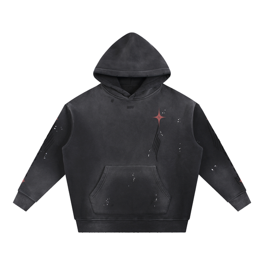 Caduta Libera Vintage Washed Frayed Hoodie