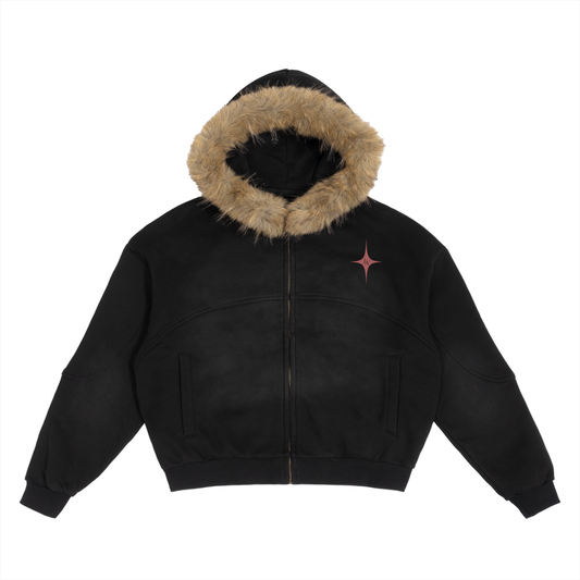 Caduta Libera Detachable Fur Hoodie
